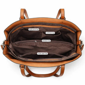 Bolsa Feminina de Couro Premium Estruturada com Alça Transversal – Nápoles