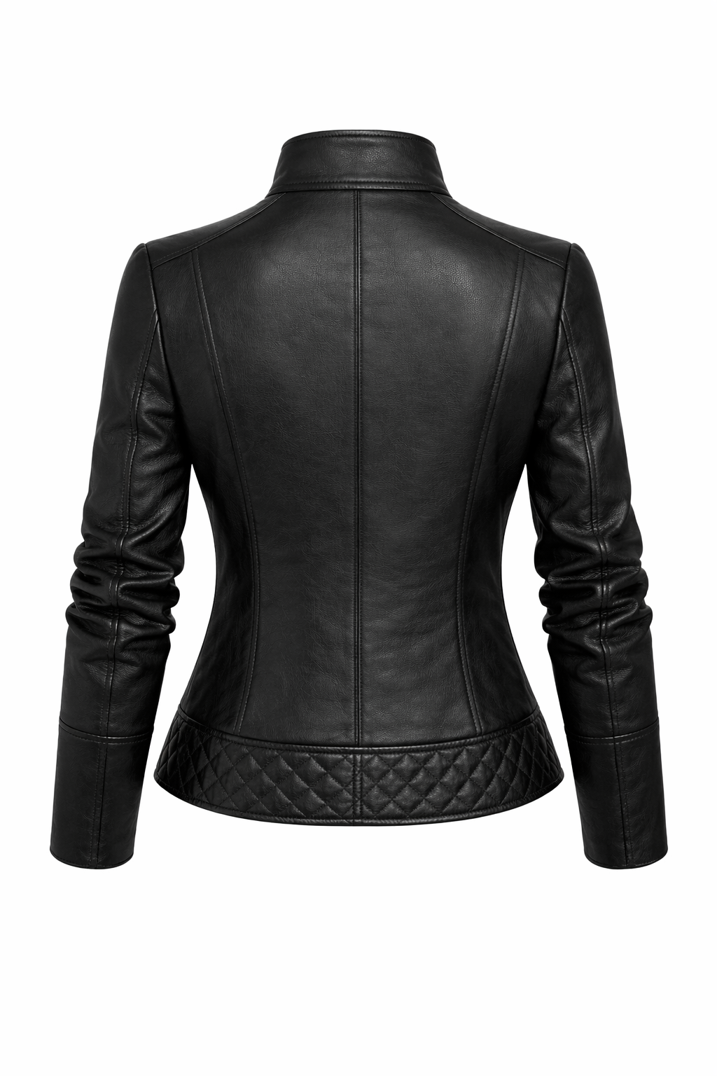 Jaqueta Feminina de Couro Premium Matelassê Estilo Biker – Verona