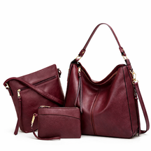 Kit de Bolsas Femininas de Couro Premium 3 em 1 com Hobo, Crossbody e Clutch – Corsica