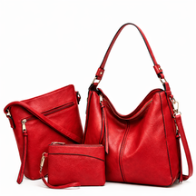 Kit de Bolsas Femininas de Couro Premium 3 em 1 com Hobo, Crossbody e Clutch – Corsica