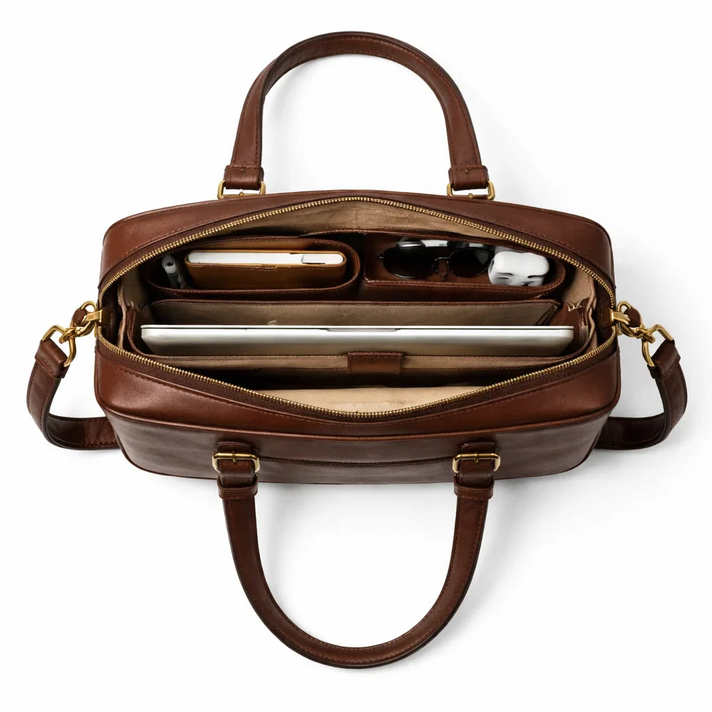 Bolsa Feminina de Couro Legítimo Estruturada com Alça Transversal – Windsor
