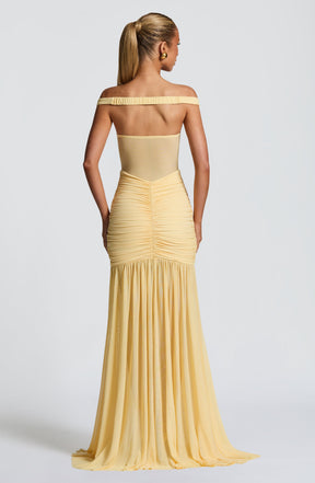 Vestido Longo em Tule Transparente - Alaia