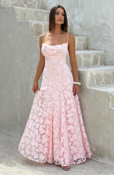 Vestido Longo com Decote Drapeado - Francis