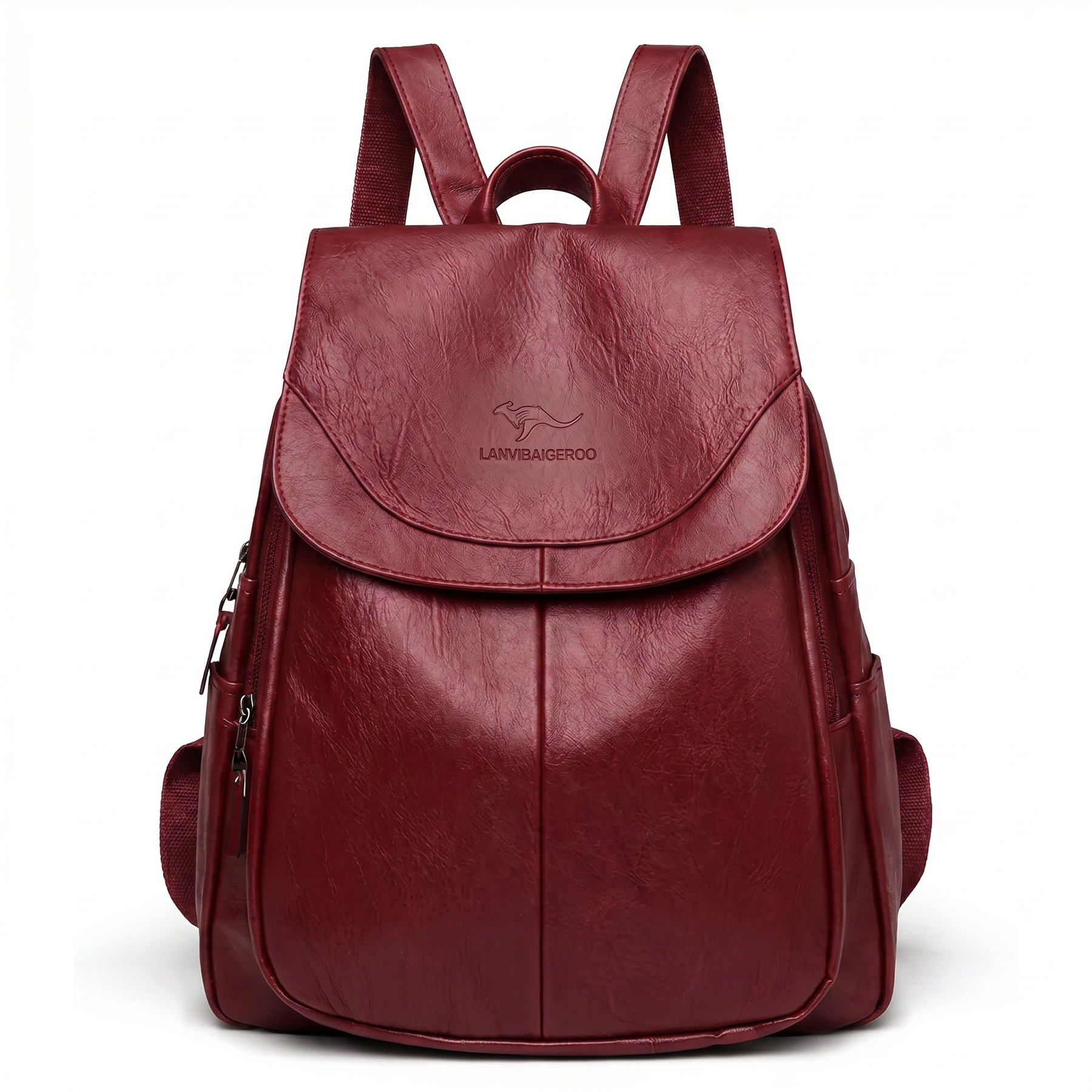 Mochila Feminina de Couro Legítimo com Aba Frontal – Torino