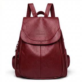 Mochila Feminina de Couro Legítimo com Aba Frontal – Torino