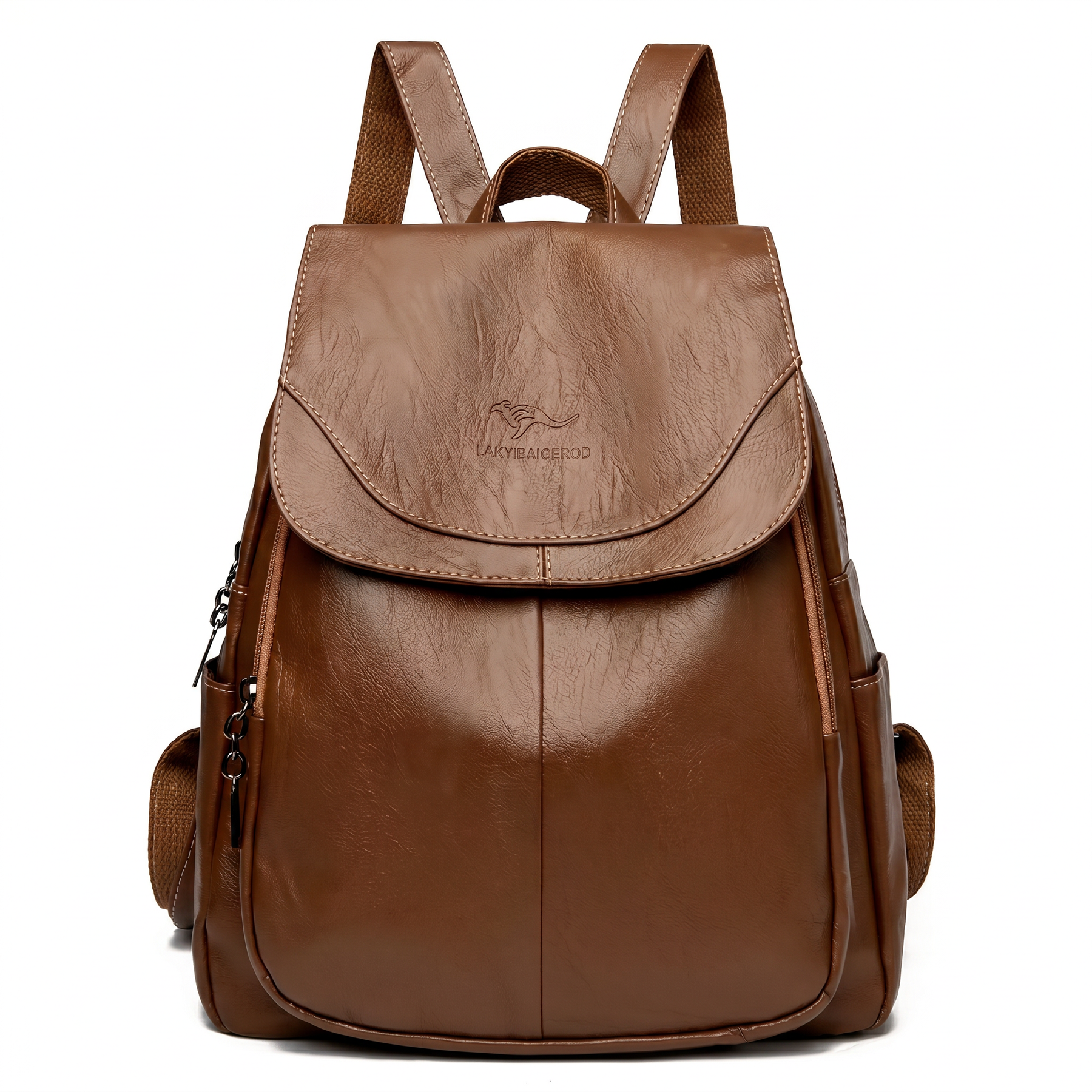 Mochila Feminina de Couro Legítimo com Aba Frontal – Torino
