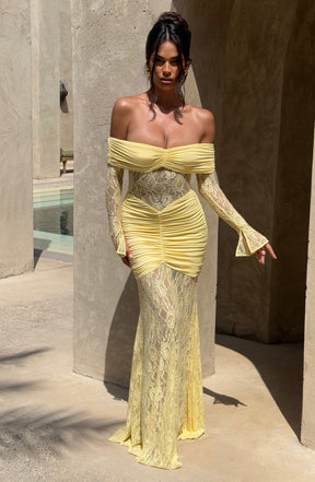 Vestido Longo com Renda - Sauline