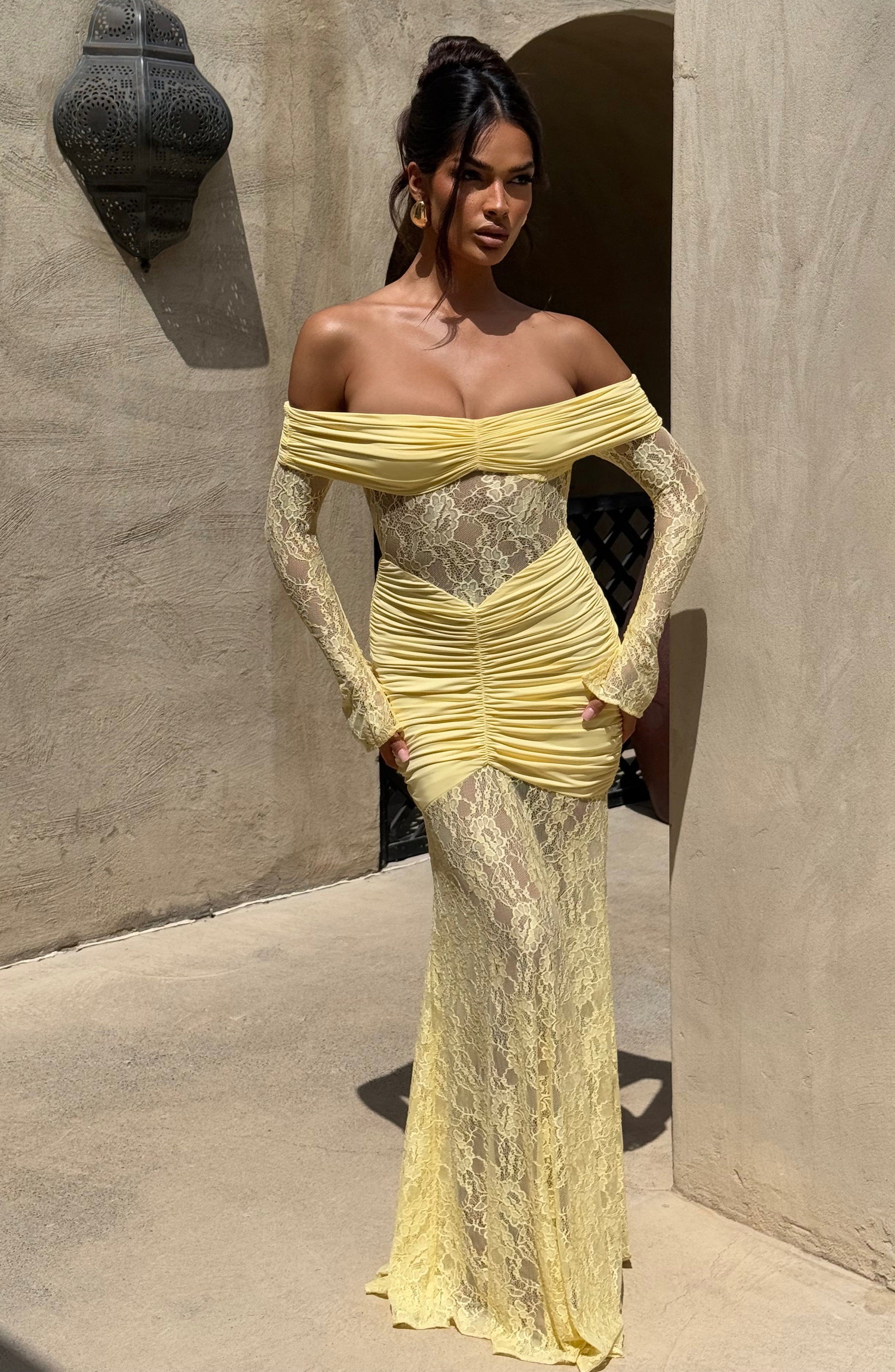 Vestido Longo com Renda - Sauline