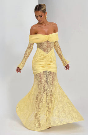 Vestido Longo com Renda - Sauline