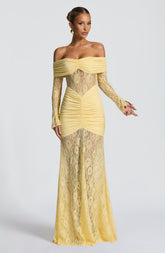 Vestido Longo com Renda - Sauline