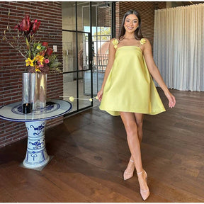 Vestido Curto Acetinado - Solare