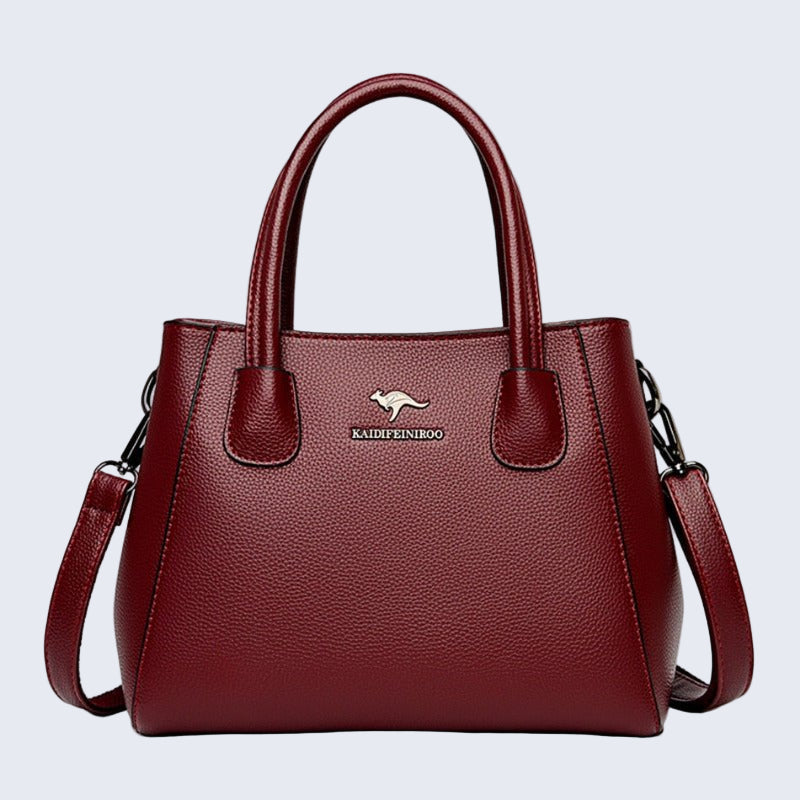 Bolsa de Couro Legítimo Feminina Transversal - Patrícia