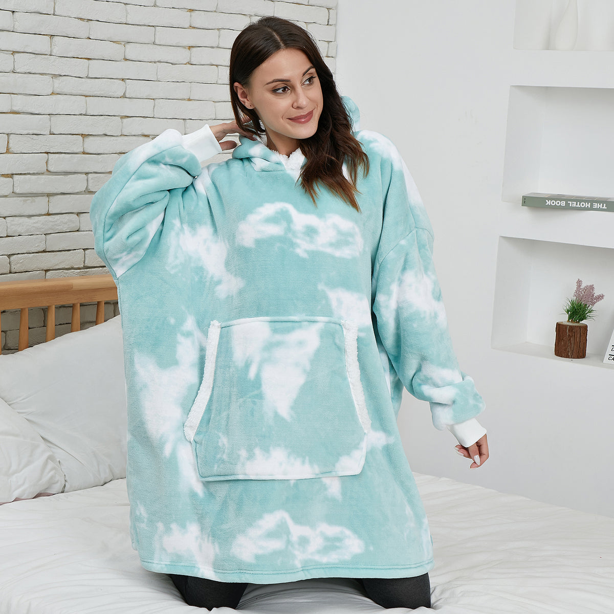 Pijama de Cobertor Peluciado Angorá  - Nuvem